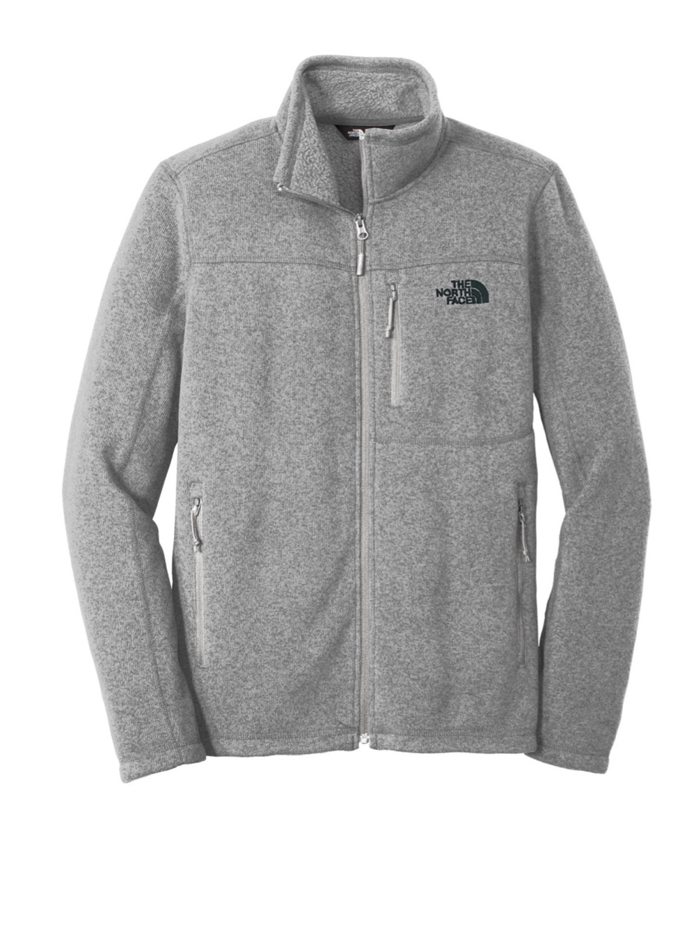 The North Face Men's Heather Gray Full-Zip Fleece Jacket